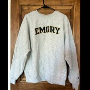 Grey Emory College Crewneck